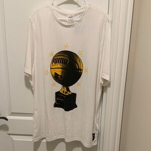 Puma Basketball White Crew Neck Shirt. Size: XXL. Brand New with Tags.